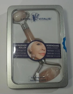 LAPIS VITALIS Chi Massage-Roller ROSENQUARZ Sinnlichkeit Kristall Mineral