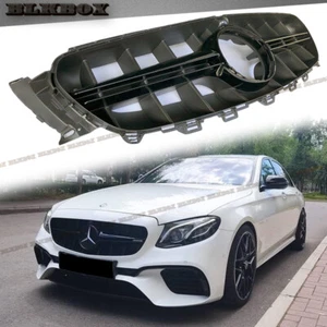 PIANO JET BLACK E63 TYPE FRONT GRILLE FOR 2017 2018 2019 BZ W213 C238 - Picture 1 of 4