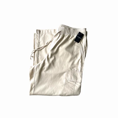 Pantalones cargo Lucky🍀Marca para mujer tiro alto - Marfil/Talla L se adapta hasta XL Foto 1 de 4
