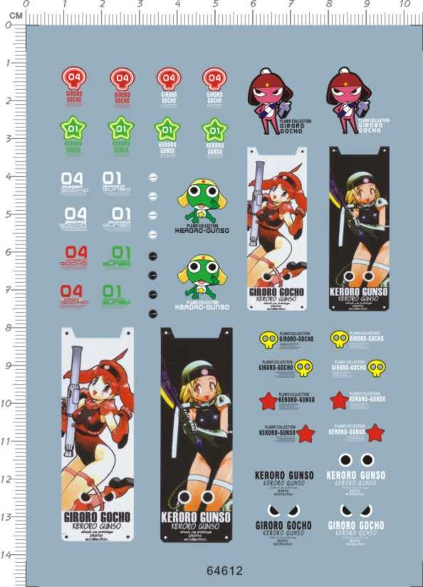 1/144 HG 1/100 MG zaku keroro gunso giroro gocho  GDM  Model Water Slide Decal - Image 1 of 1