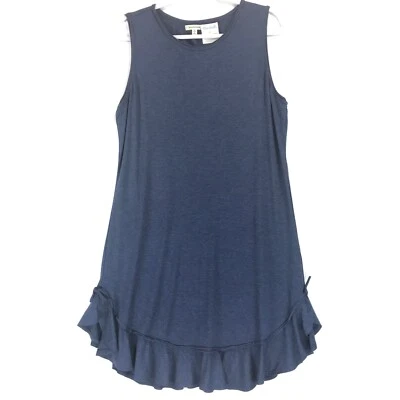 Vestido para mujer Max Studio con volantes dobladillo XL azul mezcla de rayón tejido sin mangas nuevo con etiquetas Foto 1 de 4