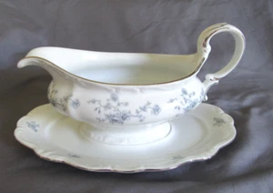 J. Haviland Bavaria Germany China Gravy Boat W/ underplate Platinum top 10.5" - Picture 1 of 6
