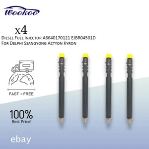 4Pcs Fuel Injection A6640170121 EJBR04501D R04501d For Delphi Ssangyong Actyon- - Picture 1 of 6