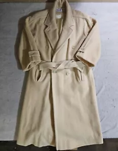 Cappotto donna vintage Evan Picone lungo doppiopetto 100% lana taglia 8 panna - Foto 1 di 11