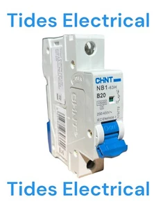 Disyuntor monopolo Chint MCB 20 amperios tipo B 20A B20 NB1-63H 179772 - Imagen 1 de 2