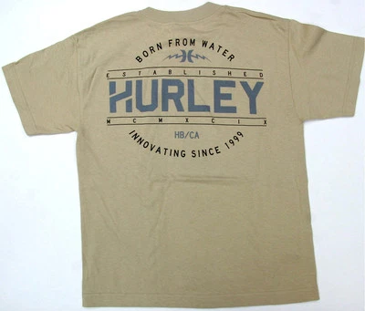 Hurley Boys T Shirt Born From Water Innovating Since 1999 Beige  Hurley Surfing - Image 1 of 4