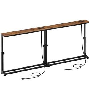 Narrow Console Table Set of 2 with Adjustable Height, Behind Couch Table with... - Picture 1 of 8