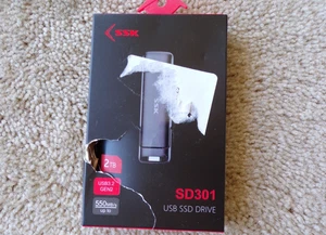 SSK 2TB External SSD USB3.2 - GEN 2 - USB Type C and USB A 550MB/s @c9 - Picture 1 of 6