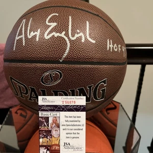 Baloncesto de la NBA firmado por Alex English Spalding con HOF'97 (JSA T56878). Pacer Legend! - Imagen 1 de 9