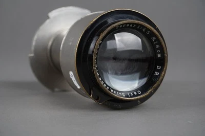 Lente Tessar 18 cm 1:4,5 de colección en montura desconocida para cámara de cine de 35 mm Foto 1 de 4