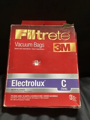 Filtrete Vacuum Bags Electrolux Type C 3 Pack Total Micro Allergen 3M New  - Image 1 of 2