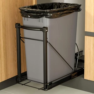 Adjustable Under Cabinet Trash Can Organizer with Soft Close Rail - Heavy Dut... - Picture 1 of 12