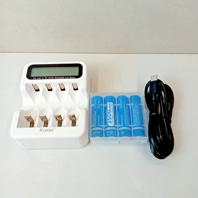 Kratax 1.5V Rechargeable AA Lithium Batteries – 3500mWh High Capacity - Image 1 of 4
