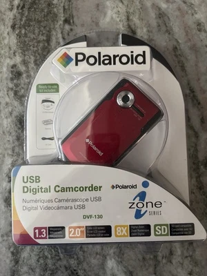 NIB Polaroid DVF-130 USB Digital Camcorder with 2.0-Inch LCD Display Red NEW - Image 1 of 4