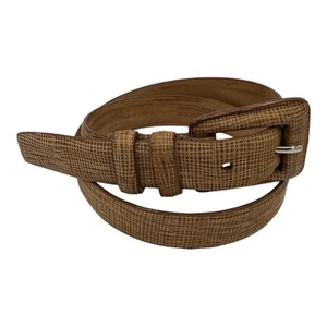 WCM New York Womens Tan Italian Calfskin Leather Belt Size Small Made in USA - Picture 1 of 13
