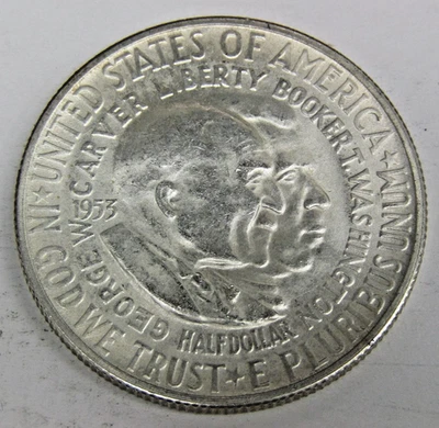 1953 S Washington-Carver Commemorative Silver Half Dollar - BU - Image 1 of 2