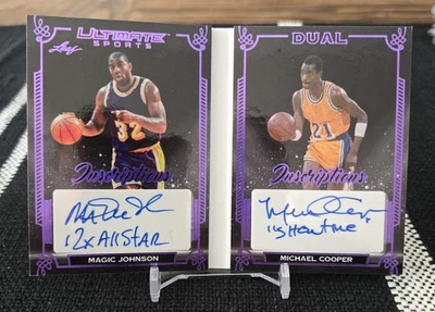 Folleto Magic Johnson & Michael Cooper 2024 Leaf Ultimate Dual Inscriptions 1/7 Foto 1 de 2