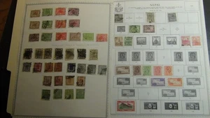Stampsweis Nepal collection on Minkus pages est 85 or so stamps - Picture 1 of 11