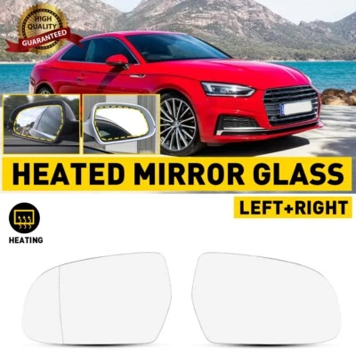 Espejo retrovisor lateral izquierdo y derecho cristal térmico con respaldo para Audi A3/A5 A4 Quattro/S4 S5 Foto 1 de 4