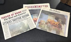 12. und 16. September 2001 Die Post und Kurier und der Staat 9/11 Zeitungen - Bild 1 von 4