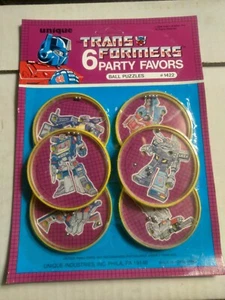 Vintage 1984 NOS Hasbro G1 Transformers Ball Puzzle Game 6 PACK 2 3/4" Each NICE - Picture 1 of 4