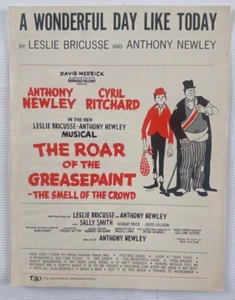 The Roar of the Greasepaint - Smell Crowd Noten Klavier Gesang Gitarre 1964 Vintage - Bild 1 von 3