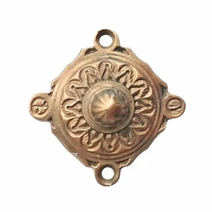 Rosette De Cache Pour Verrou De Nuit Verrou Antiques En Laiton Époque Fondatrice - Bild 1 von 1