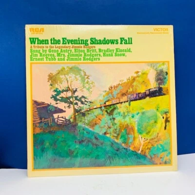 Record vinyl 33 RPM album in cover sleeve vtg Lp 12" Tribute Jimmie Rodgers Fall - Image 1 of 2