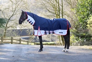 Whitaker Rastrick V2 0g Airflow Combo Turnout Rug waterproof Navy 5’9” - Picture 1 of 1