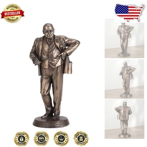 Statua in bronzo fuso a freddo Winston Churchill - pezzo accento casa storica 9 pollici - Foto 1 di 7