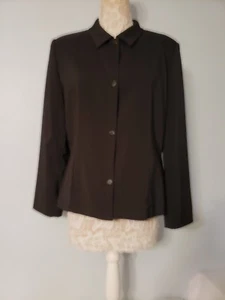 Harve Benard by  Benard Holtzman Jacket Size 16 Stylish Black  - Picture 1 of 7