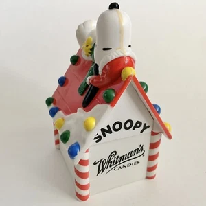 Vintage Peanuts Snoopy & Woodstock Whitman’s Candies Bank Plastic Christmas 6” - Picture 1 of 13