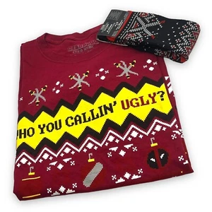 Marvel DEADPOOL Christmas T-Shirt & Sock Set Club Merc Exclusive Size XL New - Bild 1 von 4