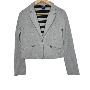 Sugar Rush Girls Heathered Gray Cardigan Blazer Size Medium - Picture 1 of 12
