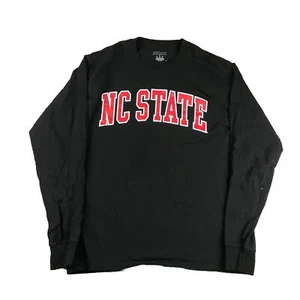 Champion NC State Shirt Mens Medium Black Long Sleeves Athleticwear Graphic Tee - Picture 1 of 10