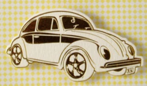 Die cut foiled VW Beetle card topper / or tag pk5 - Picture 1 of 10