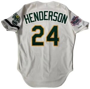 RICKEY HENDERSON 1989 WORLD SERIES OAKLAND A's RAWLINGS AUTHENTIC JERSEY 44 - Picture 1 of 5