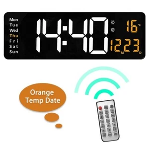 Wall Clock Remote Control Living Room Decoration Mute Modern LED Large Watch - Picture 1 of 12
