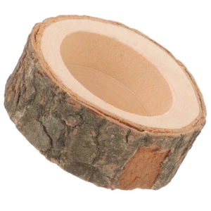 Wooden Food Pot Hampster Bowl Squirrel Dish Hamster Cage Bowls Pet - Picture 1 of 12