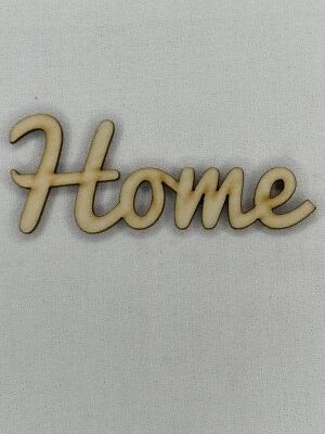 Corte láser personalizado sin terminar mayúscula forma de hogar madera artesanía recorte Foto 1 de 2