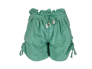 MUJER Mint Shorts De Sigaal con Algodón Floral Aplicación Cordón Plisado Frente - Imagen 1 de 4