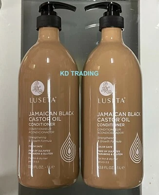 2-Pk~ LUSETA~ JAMAICAN BLACK CASTOR OIL CONDITIONER Hair Strengthening & Growth
