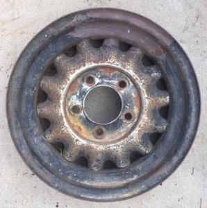 Vintage Artillery Wheel 5 on 5.5 Ford 16" inch Artillery rim #2 - Picture 1 of 3