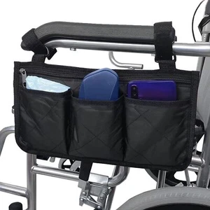Borsa portaoggetti laterale per sedia a rotelle da esterno 12,4*7"  - Foto 1 di 12