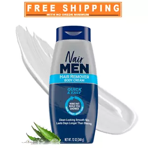 Nair Men Hair Remover Body Cream Manscape for Smooth Skin Coarse Hair Remove12oz - Picture 1 of 10