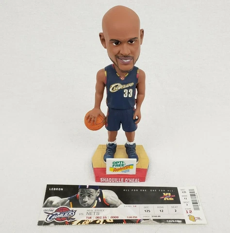 Shaq Shaquille O'Neal Cleveland Cavs Cavaliers 2009 Bobblehead And Game Ticket Cover