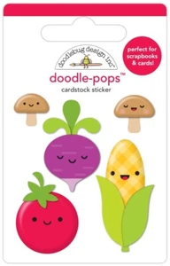 PEGATINAS 3D DOODLEBUG DOODLE-POPS - JARDÍN VEGETAL - 2,5" X 3,75" - VERDURAS - Imagen 1 de 1