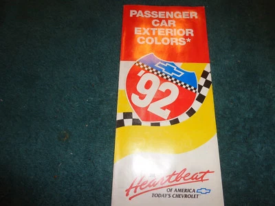 Chevrolet Corvette Camaro Caprice 1992 + folleto de virutas de pintura / ¡artículo original!! Foto 1 de 4