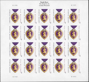 US #4704a Purple Heart No Die Cut Sheet MNH - Picture 1 of 1