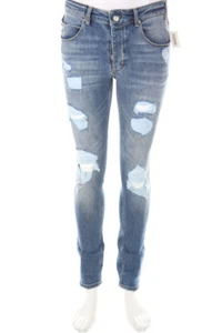 GABBA straight straight destroyed jeans Logo Patch W30 L32 denim blue - Bild 1 von 6